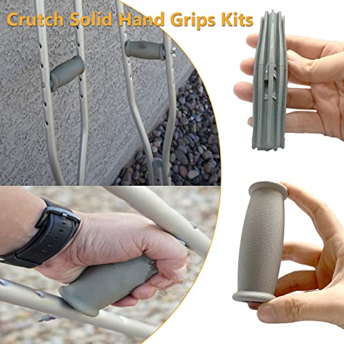 Crutch Solid Hand Grips Kits, Replacement Cushion Handles Medical Drive Cane ...
