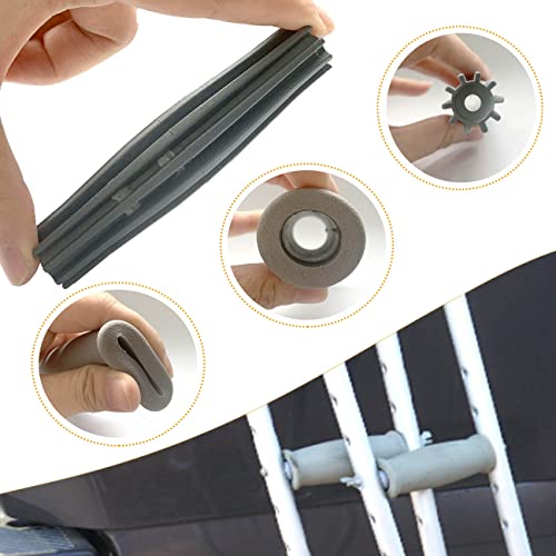 Crutch Solid Hand Grips Kits, Replacement Cushion Handles Medical Drive Cane ...