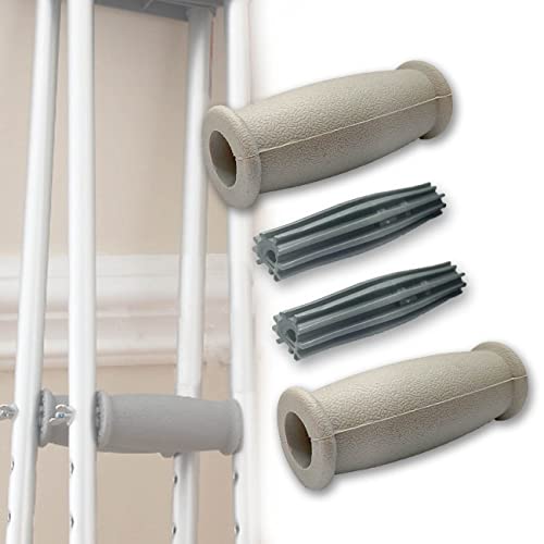 Crutch Solid Hand Grips Kits, Replacement Cushion Handles Medical Drive Cane ...