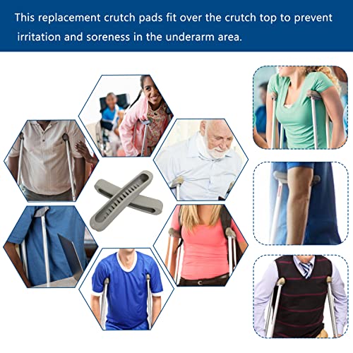Underarm Crutch Pad, Replacement Medical Cane Cushion Tops, Comfort Foam Slip...