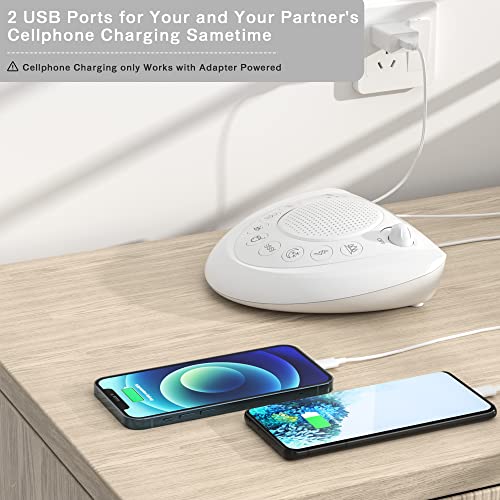 Mesqool 24 Non Looping Natural Sound Machine | White Noise Machine | Portable...