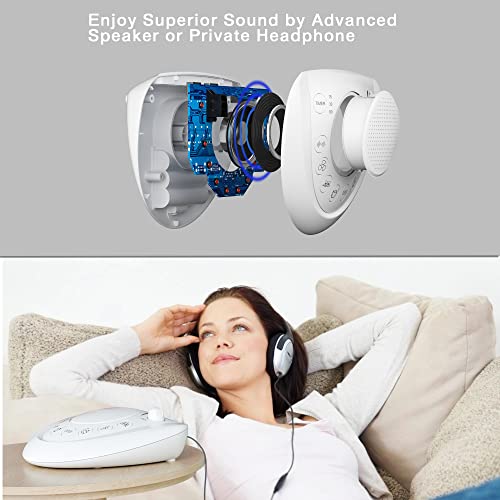 Mesqool 24 Non Looping Natural Sound Machine | White Noise Machine | Portable...