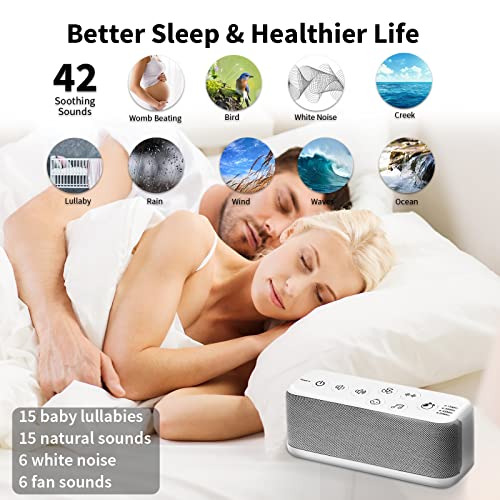 White Noise Machine for Sleeping Baby Adults Kid,Portable Sound Machine,42 Na...