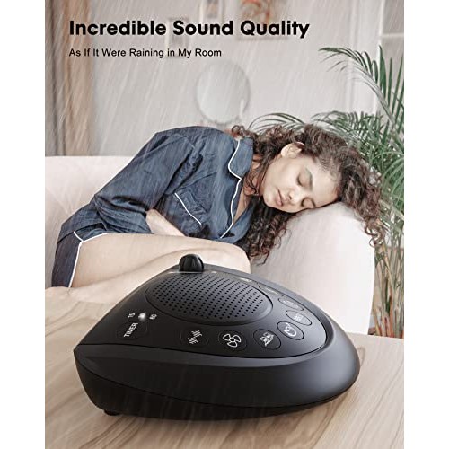 White Noise Machine – Portable Sound Machine Sleep Therapy with 24 Non Loopin...