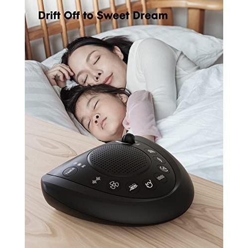 White Noise Machine – Portable Sound Machine Sleep Therapy with 24 Non Loopin...