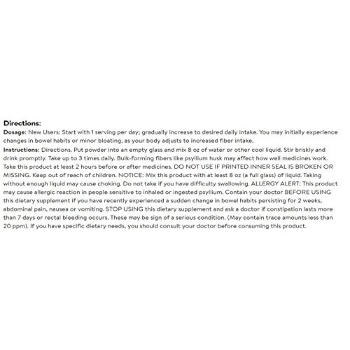 Metamucil Sugar-Free Fiber Supplement, 180 Servings, 4-in-1 Psyllium Husk Pow...