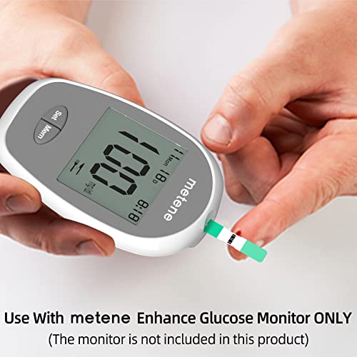 Metene Enhance Blood Sugar Test Strips, ONLY Use with metene Enhance Blood Gl...