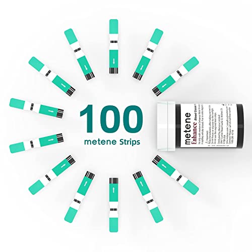 Metene Enhance Blood Sugar Test Strips, ONLY Use with metene Enhance Blood Gl...