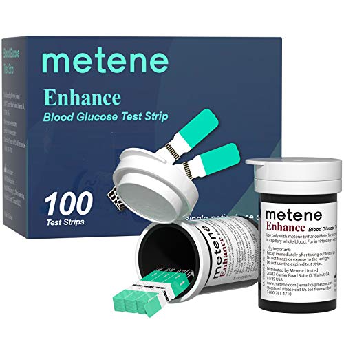 Metene Enhance Blood Sugar Test Strips, ONLY Use with metene Enhance Blood Gl...