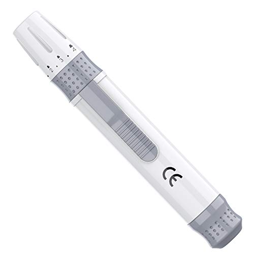 Metene Lancing Device for Diabetes Testing, Adjustable Finger Pricker for Blo...
