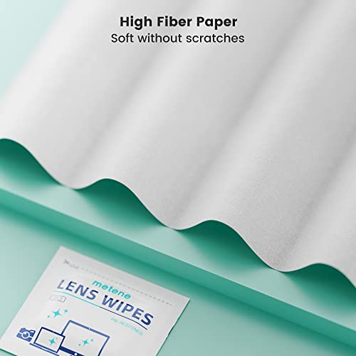 Metene Lens Cleaning Wipes, 300 Pre-Moistened Eyeglass Wipes Individually Wra...