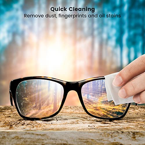 Metene Lens Cleaning Wipes, 300 Pre-Moistened Eyeglass Wipes Individually Wra...