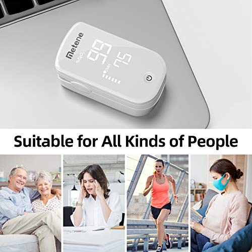 Metene Pulse Oximeter Fingertip, Blood Oxygen Saturation Monitor with Accurat...