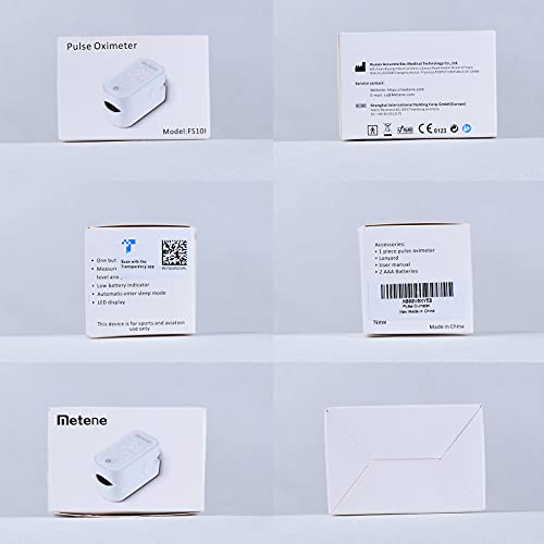 Metene Pulse Oximeter Fingertip, Blood Oxygen Saturation Monitor with Accurat...