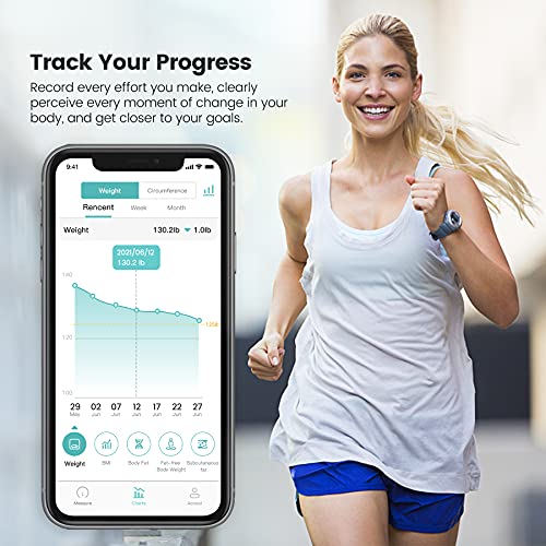 Metene Smart Scale for Body Weight, Digital Bathroom Weight Scale with Smartp...