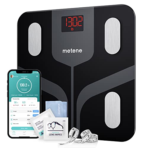 Metene Smart Scale for Body Weight, Digital Bathroom Weight Scale with Smartp...