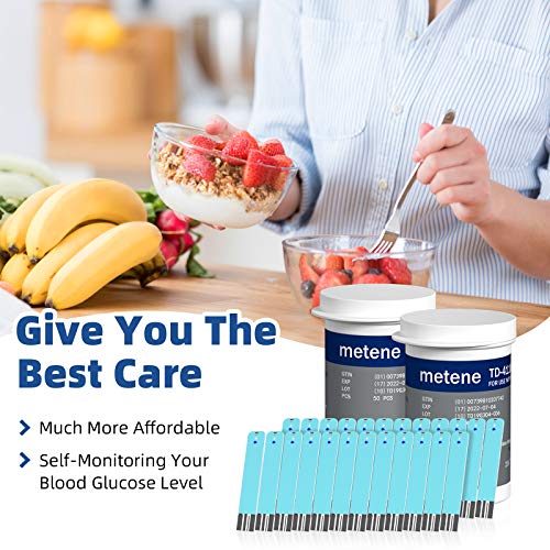 Metene TD-4116 Blood Glucose Test Strips, 100 Count Blood Sugar Test Strips f...