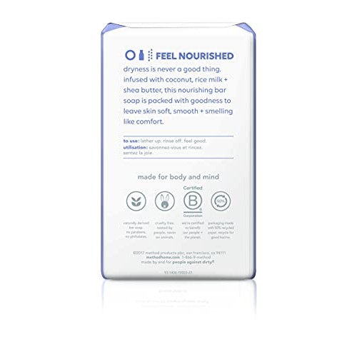 Method Bar Soap, Simply Nourish, 6 oz, 4 pack, Packaging May Vary