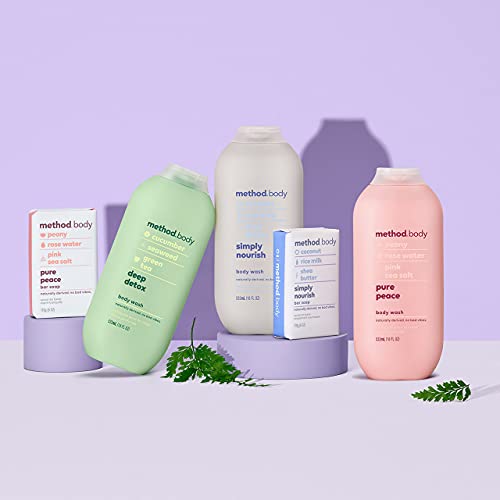 Method Bar Soap, Simply Nourish, 6 oz, 4 pack, Packaging May Vary