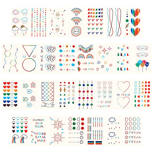Metker 90 sheets (1000 patterns) kids waterproof Temporary Tattoos, children'...