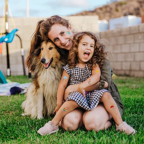 Metker 90 sheets (1000 patterns) kids waterproof Temporary Tattoos, children'...