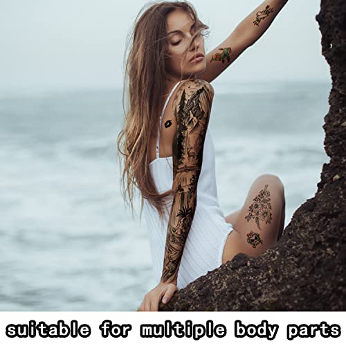 Metuu 46 Sheets Extra Large Full Arm Waterproof Realistic Temporary Tattoo Fo...