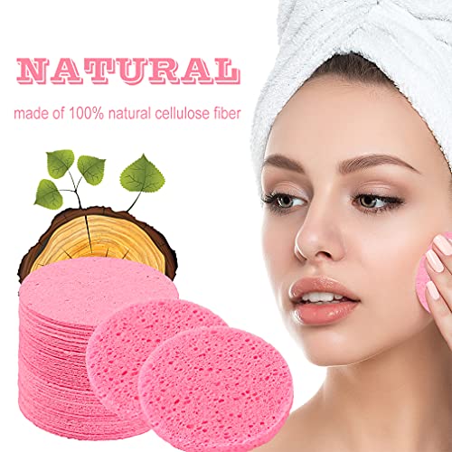 50-Count Compressed Facial Sponges for Estheticians- 100% Natural Cellulose F...