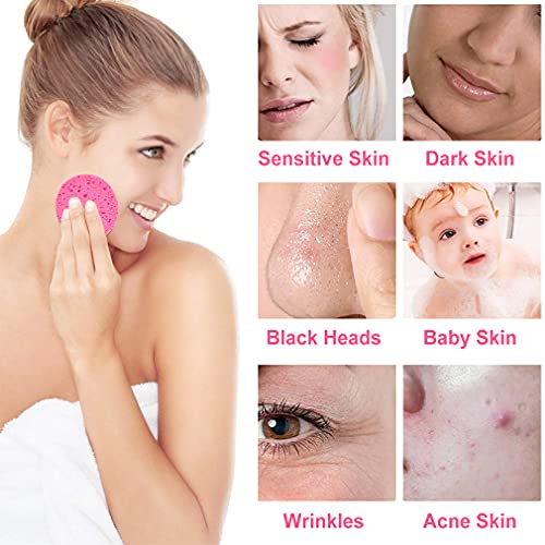 50-Count Compressed Facial Sponges for Estheticians- 100% Natural Cellulose F...