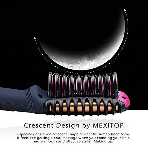 Hair Straightener Curler, Beard Straightener for Men – Mexitop 2 in 1 Hair St...