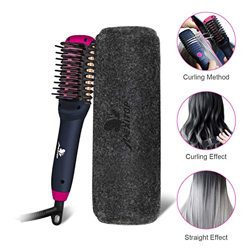 Hair Straightener Curler, Beard Straightener for Men – Mexitop 2 in 1 Hair St...