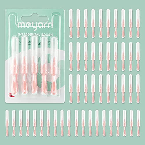 meyarn Interdental Brush for Braces Toothpick 50Count Tooth Floss Oral Hygien...