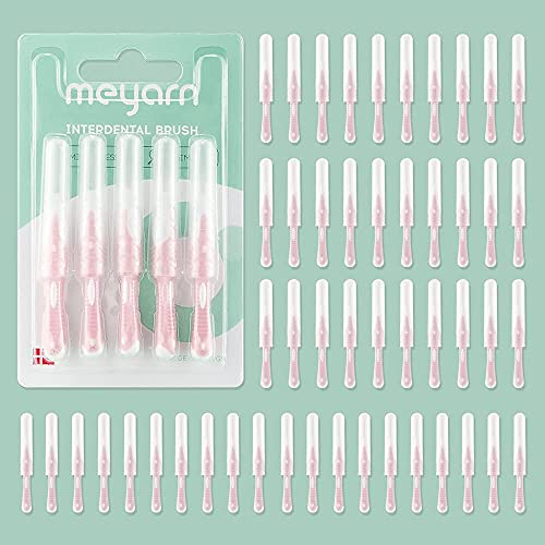 meyarn Interdental Brush for Braces Toothpick 50Count Tooth Floss Oral Hygien...