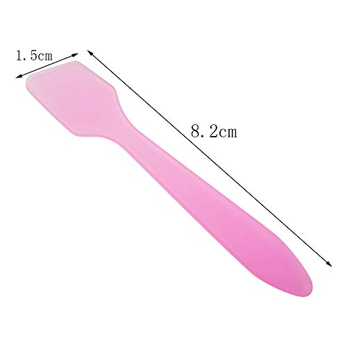 3.2 Inch 5 Color Plastic Cosmetic Spatulas, Disposable Makeup Tools Spoon for...