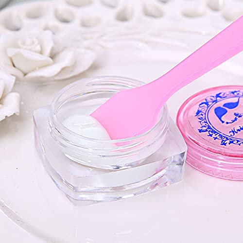 3.2 Inch 5 Color Plastic Cosmetic Spatulas, Disposable Makeup Tools Spoon for...