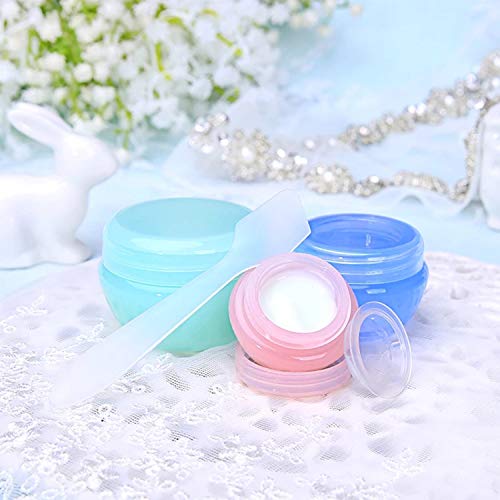 3.2 Inch 5 Color Plastic Cosmetic Spatulas, Disposable Makeup Tools Spoon for...