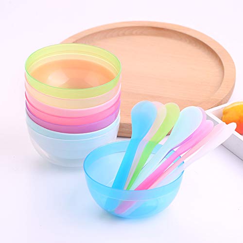 5 Inch Plastic Cosmetic Spatulas, Disposable Makeup Tools Spoon for Mixing an...