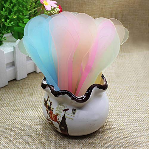 5 Inch Plastic Cosmetic Spatulas, Disposable Makeup Tools Spoon for Mixing an...