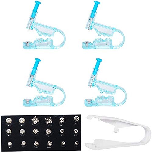 4 Pack Self Ear Piercing Gun Disposable Self Ear Piercing Gun Kit Safety Ear ...