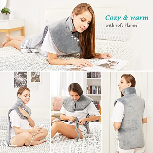 Large Electric Heating Pad for Back Neck and Shoulders Pain Relief, 39"x23" F...