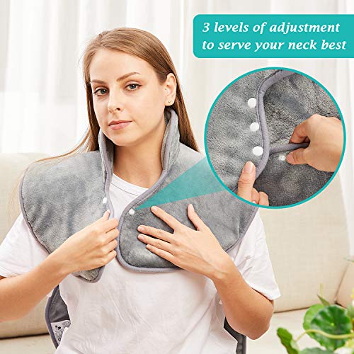 Large Electric Heating Pad for Back Neck and Shoulders Pain Relief, 39"x23" F...