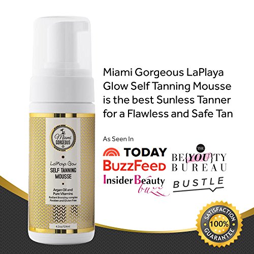 Miami Gorgeous Self Tanning Mousse LaPlaya Glow Instant Self Tanner Bronzing ...