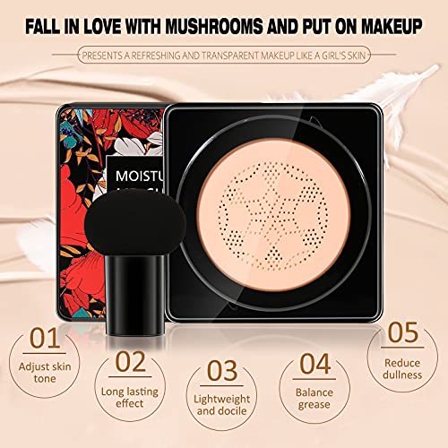 Air Cushion CC Cream Mushroom Head Foundation,Concealer Lasting Nude Makeup M...