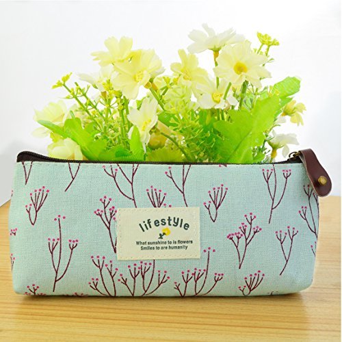 Miayon Countryside Flower Floral Pencil Pen Case Cosmetic Makeup Bag Set of 3...