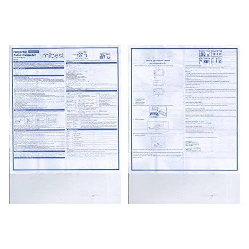 mibest OLED Finger Pulse Oximeter, O2 Meter, Dual Color White/Luxury Gold