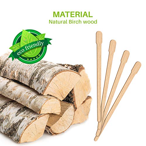 Mibly Wooden Wax Sticks - Eyebrow, Lip, Nose Small Waxing Applicator Sticks f...