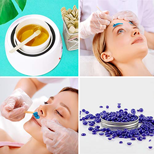 Mibly Wooden Wax Sticks - Eyebrow, Lip, Nose Small Waxing Applicator Sticks f...