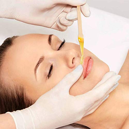 Mibly Wooden Wax Sticks - Eyebrow, Lip, Nose Small Waxing Applicator Sticks f...