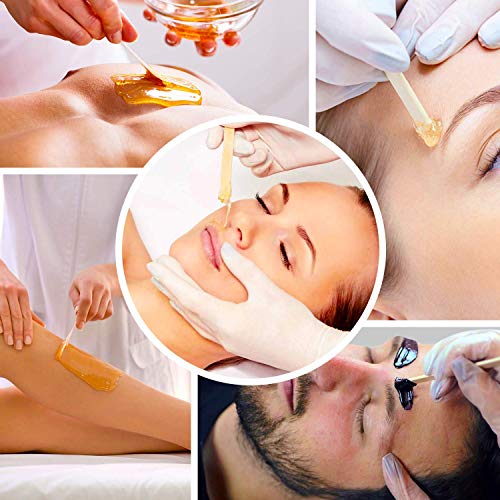 Mibly Wooden Wax Sticks - Eyebrow, Lip, Nose Small Waxing Applicator Sticks f...