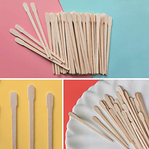 Mibly Wooden Wax Sticks - Eyebrow, Lip, Nose Small Waxing Applicator Sticks f...