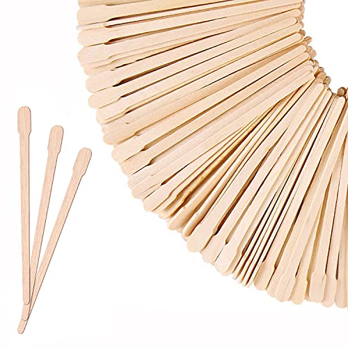 Mibly Wooden Wax Sticks - Eyebrow, Lip, Nose Small Waxing Applicator Sticks f...